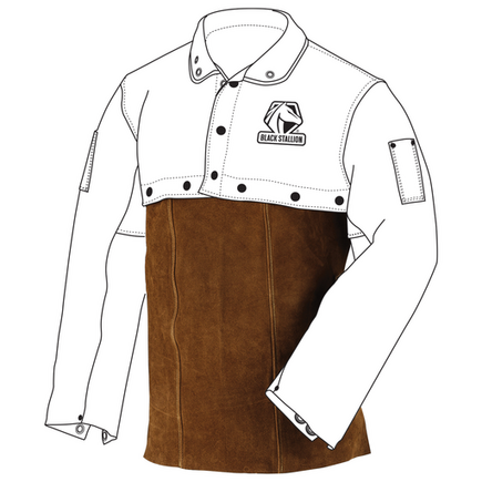 Side Split Cowhide Leather 20 inch Welding Bib, 22" x 20"