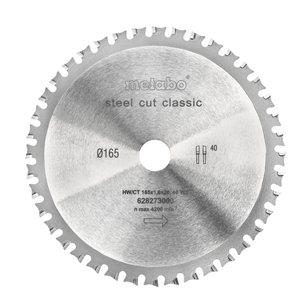 Metabo Steel Cut Blade 6-1/2" 40 Tooth