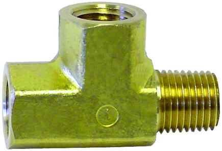 Brass Street Tee 1/4" FNPT (2) X 1/4" MNPT 