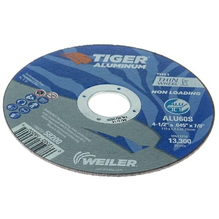 4-1/2" x .045 Cut Off Wheel Tiger Aluminum Type 1 Weiler