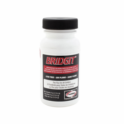 Harris Bridgit Plumbers Solder Paste Flux Brush Cap 4 oz Jar