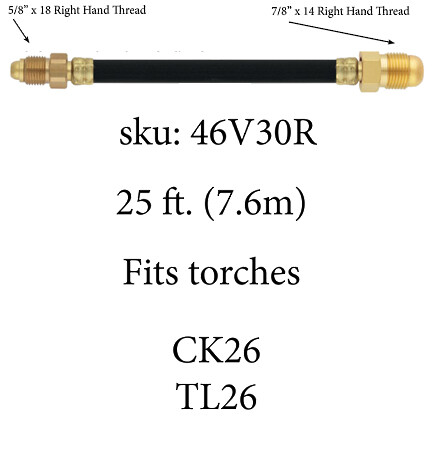 46V30R Gas Cooled Standard Power Cable 25'