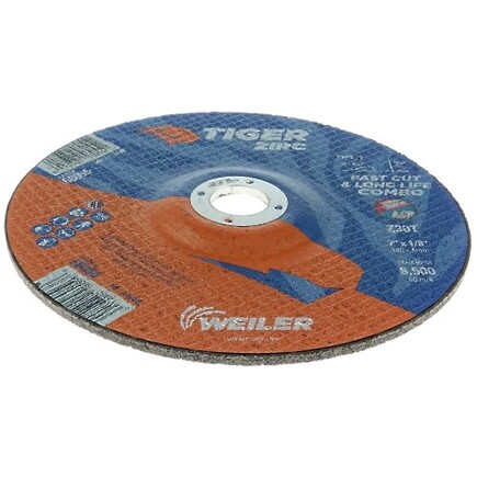 6" x 1/8 Cut-Grind Combo Wheel Tiger Zirc Type 27 Weiler
