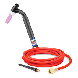 CK17 150 Amp Flex head TIG Torch, Gas-Cooled, 12.5' superflex cables