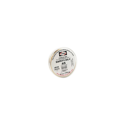 SAFETY-SILV® 45 High Silver Brazing Alloy 1/16 in, 1 x 5toz Cup SAFETY-SILV® 45 High Silver Brazing Alloy 1/16 in, 1 x 5toz Cup