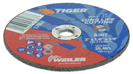 TIGER® Cut Off Wheel 3" x 1/8" x 3/8 a.h.