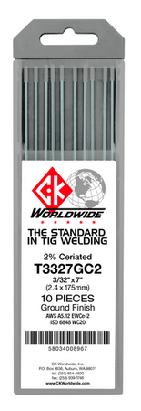 CK Tungsten 2% Ceriated, 1/16" X 7"