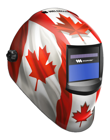 Weldmark Canadian Patriotic Steel Works, Variable Shade Auto Darkening Helmet / Grind Mode