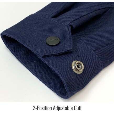 AngelFire® Women's FR Cotton Welding Jacket, Navy & Black Xtra Small
