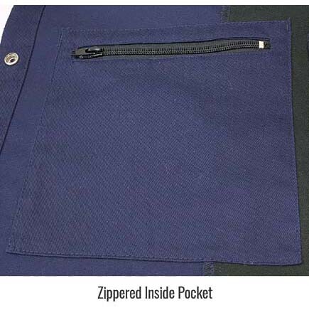 AngelFire® Women's FR Cotton Welding Jacket, Navy & Black Xtra Small