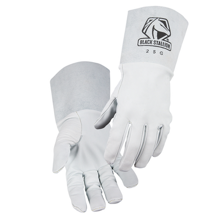 Black Stallion Grain Goatskin TIG Welding Gloves Size Small