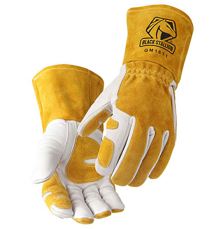 Black Stallion GM1611 Cowhide MIG Glove with Reinforced Palm & Thumb MEDIUM