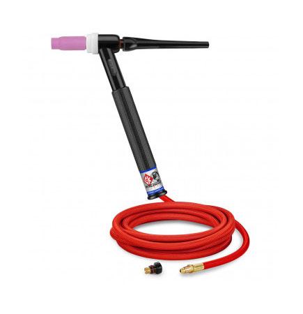 CK17 150 Amp Flex head TIG Torch, Gas-Cooled, 12.5' superflex cables