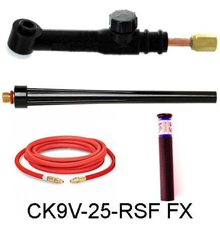 CK Worldwide CK9V-25-RSF FX 125 Amp Torch Package 25 ft. Superflex Cable Flex Head Valved