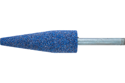 Pferd Ceramic Mounted Point Shape A Blue Taper 3/4 x 2-1/2 long 1/4 Shank 46 grit Hardness Grade J