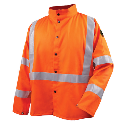 Black Stallion Fire Resistant Orange Jacket with Reflective Tape Size XXL
