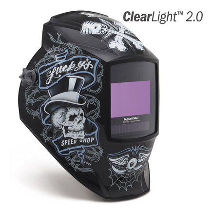 Miller Welding Helmet Digital Elite™ Lucky's Speed Shop 296766 (QR) Clearlight