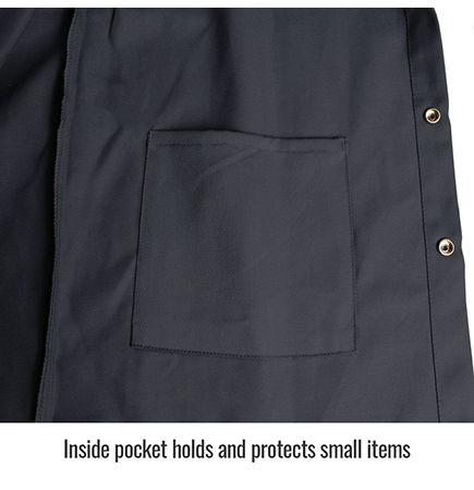 9oz. Flame-Resistant Cotton Welding Jacket, Black Small 9oz. Flame-Resistant Cotton Welding Jacket, Black Small