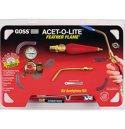 Goss Air Acetylene Kit with Screw in Tip BA-3 w/B Tank Regulator