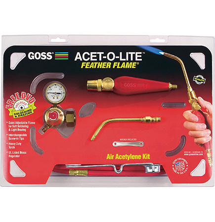 Goss Air Acetylene Kit with Screw in Tip BA-3 w/MC Tank Regulator