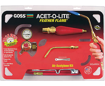 Goss Air Acetylene Kit with Screw in Tip BA-3 w/MC Tank Regulator