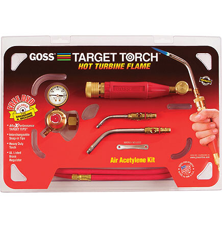 Goss Air Acetylene Kit with Snap in Tip #3/#8 w/ MC Tank Regulators for MC-Tank