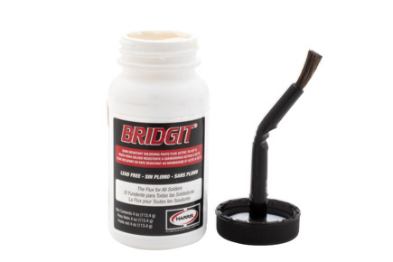 Harris Bridgit Plumbers Solder Paste Flux Brush Cap 4 oz Jar