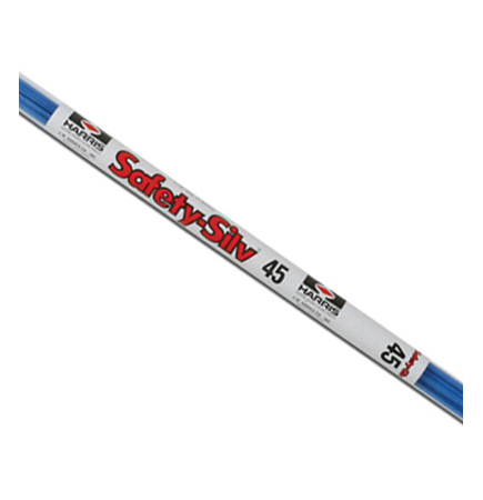 SAFETY-SILV® 45FC High Silver Brazing Alloy 3/32 in, 1 lb Tube