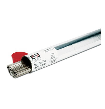 STAY-SILV® 15 Phos-Copper Brazing Alloy 0.050 x 1/8 in, 4 Tubes/Box