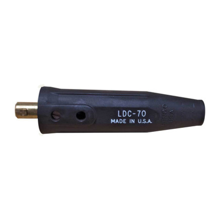 Lenco LDP-70M Cable Connector Male 350 Amp Dinse 50 fits Cable 1/0 to 2/0 Black