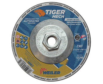 Mechanized Pipeline Wheel 5 x 3/32 TIGER® ZIRC