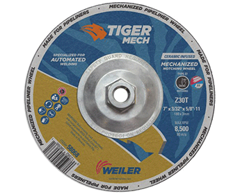 Mechanized Pipeline Wheel 7 x 3/32 TIGER® ZIRC