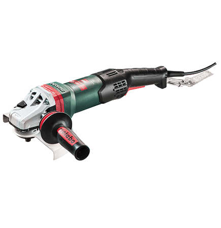 Metabo 7" Rat Tail Angle Grinder with Brake, Non-Lock Paddle Switch, TC Electronics & Drop Secure 15 Amps