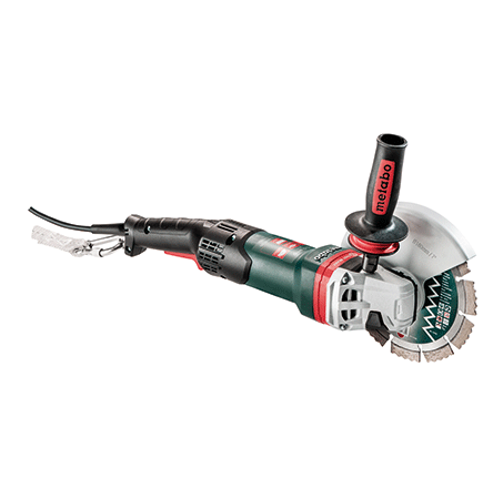 Metabo 7" Rat Tail Angle Grinder with Brake, Non-Lock Paddle Switch, TC Electronics & Drop Secure 15 Amps