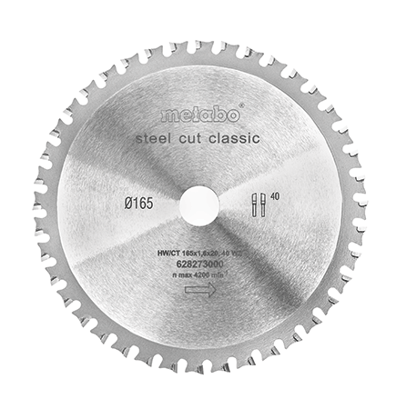 Metabo Steel Cut Blade 6-1/2" 40 Tooth