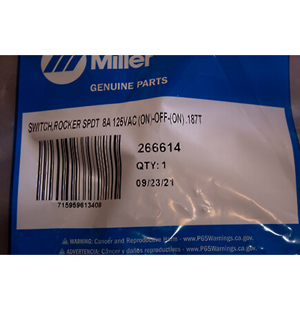 Miller 266614 | 216295 Purge / Jog Switch for 12VS X-Streme Suitcase Wire Feeder