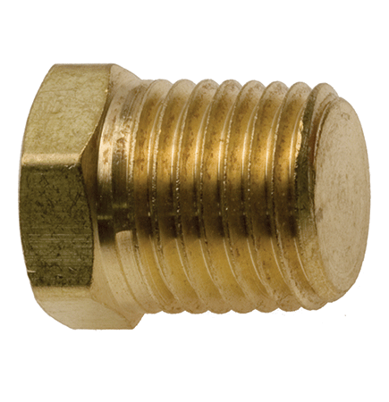 Superior P-4 Brass Plug 1/4 Male NPT Hex Head xref: P-4HP