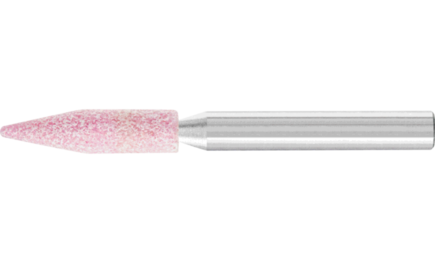 Pferd Aluminum Oxide Mounted Point Shape A15 Tapered 1/4 x 1-1/16 long x 1/4 shank  60 Grit Hardness O