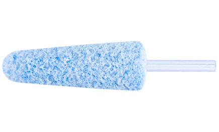 Pferd Ceramic Mounted Point Shape A3 Taper Blue 1 x 2-3/4 long 1/4 shank 46 grit Hardness Grade J