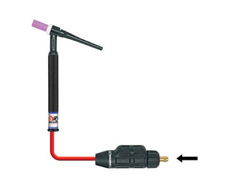 CK Gas Cooled Mini Dinse 25 Gas-Thru 7/8"-14 Internal Thread