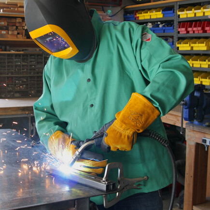 Black Stallion BM88 Small BSX® Premium Grain Pigskin Cowhide Back MIG Welding Gloves