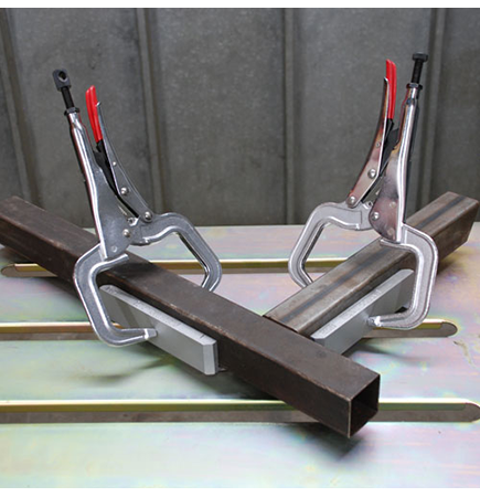 Stronghand Locking C-Clamp 18" Overall x 10 Inch Throat Depth w/ Swivel Pads
