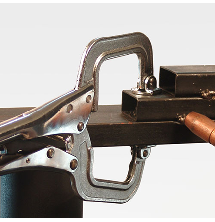Stronghand Locking C-Clamp 18" Overall x 10 Inch Throat Depth w/ Swivel Pads