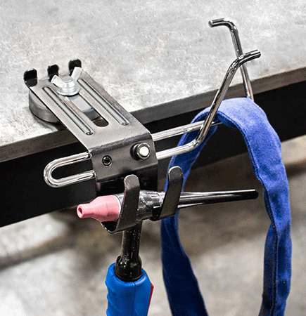 Stronghand Tools Table Edge Mount TIG Torch Rest with Cable Hanger