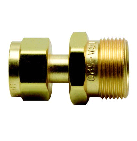 Tank Adapter Acetylene Superior A-784 (MC) Cylinder Side CGA-200 to Regular CGA-520 (B) xref:WES 314