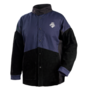 BSX® FR Cotton & Cowhide Hybrid Welding Jacket, Navy & Black Small