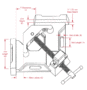 Stronghand 3 axis Fixture Welders Clamp 3-3/4" tube or pipe