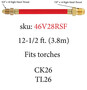 46V28RSF Gas Cooled Super-Flex Power Cable 12-1/2 ft.