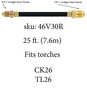 46V30R Gas Cooled Standard Power Cable 25'