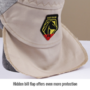FR Cotton Welding Cap with Hidden Bill Extension, Gray/Stone Khaki Medium